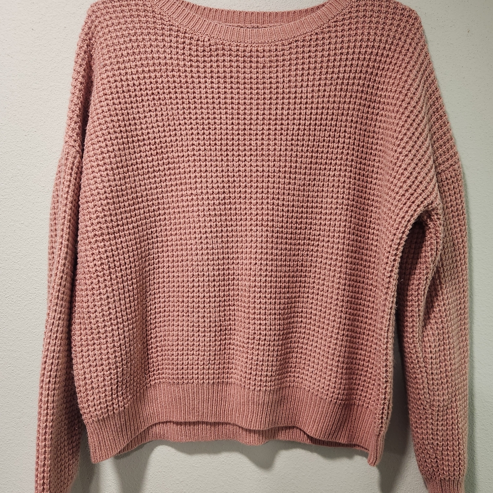 Cozy Pink Knit Sweater